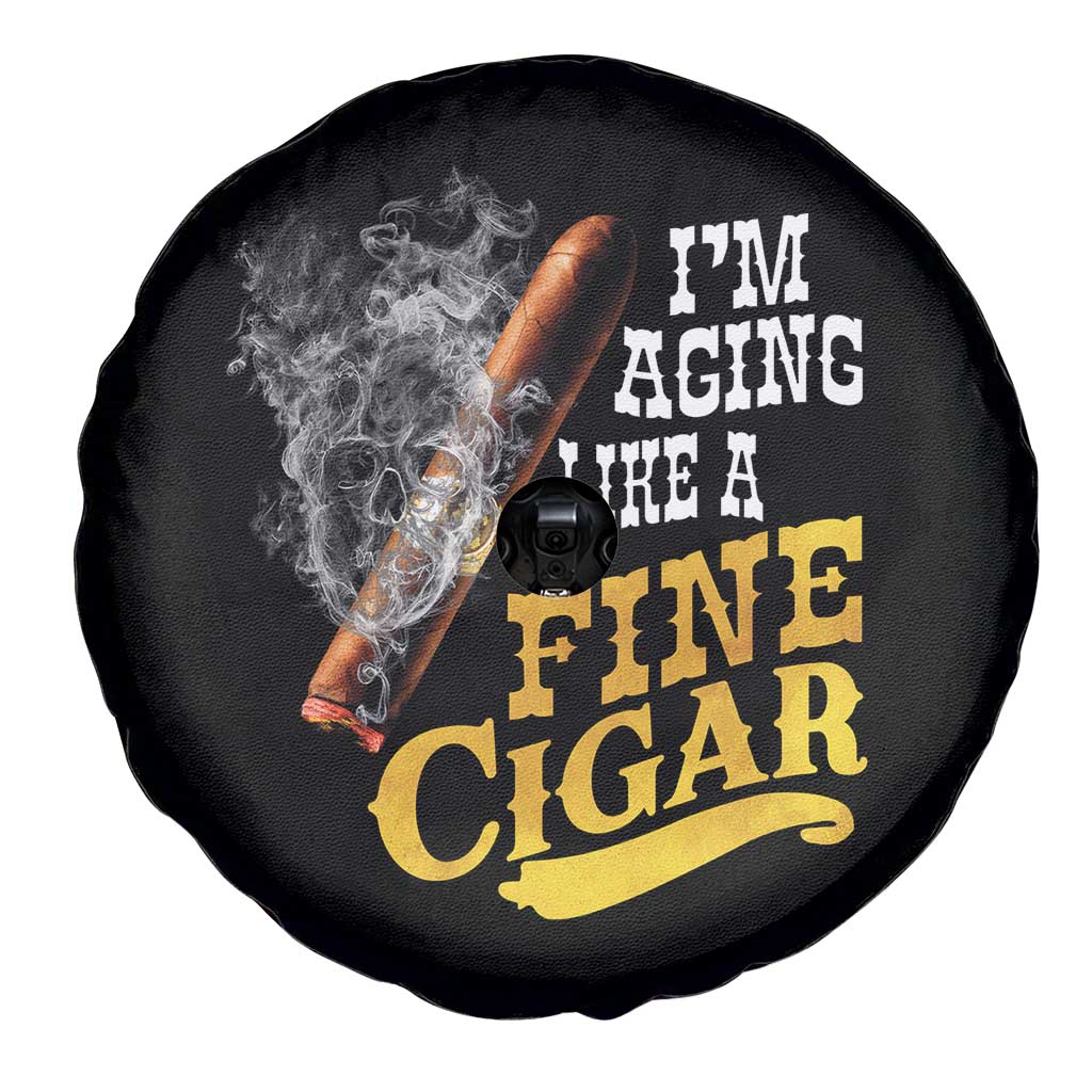 Cigar Lovers Spare Tire Cover I Am Aging Like A Fine Cigar TS12 Print Your Wear
