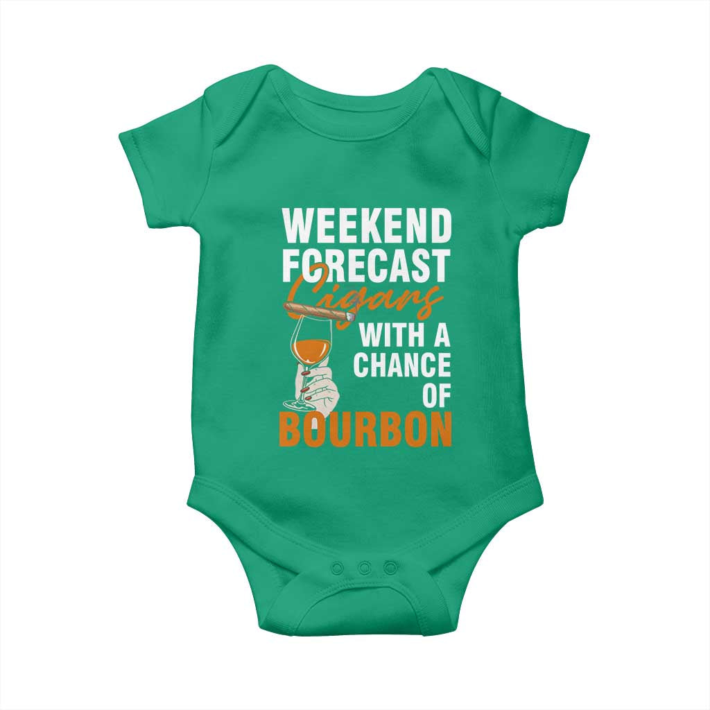 Weekend Forecast Cigars And Bourbon Baby Onesie Gift For Women TS12 Irish Green Print Your Wear