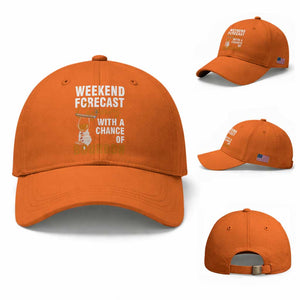 Weekend Forecast Cigars And Bourbon Baseball Cap Gift For Women TS12 Baseball Cap Universal Fit Orange Print Your Wear