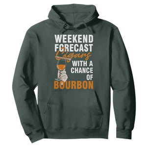 Weekend Forecast Cigars And Bourbon Hoodie Gift For Women TS12 Dark Forest Green Print Your Wear