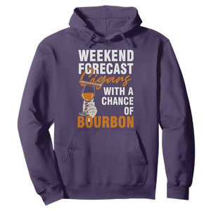 Weekend Forecast Cigars And Bourbon Hoodie Gift For Women TS12 Purple Print Your Wear