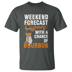 Weekend Forecast Cigars And Bourbon T Shirt Gift For Women TS12 Dark Heather Print Your Wear