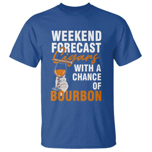 Weekend Forecast Cigars And Bourbon T Shirt Gift For Women TS12 Royal Blue Print Your Wear