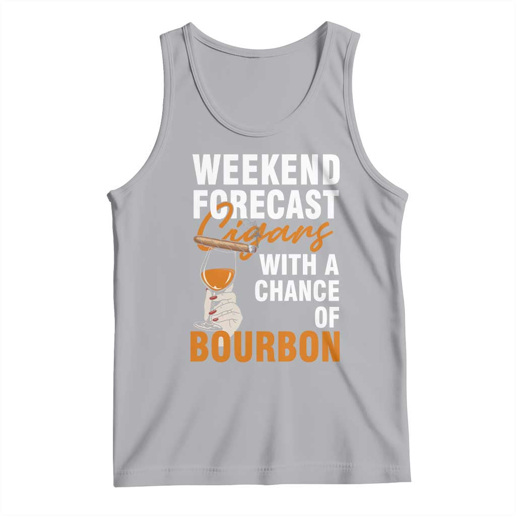 Weekend Forecast Cigars And Bourbon Tank Top Gift For Women TS12 Athletic Heather Print Your Wear