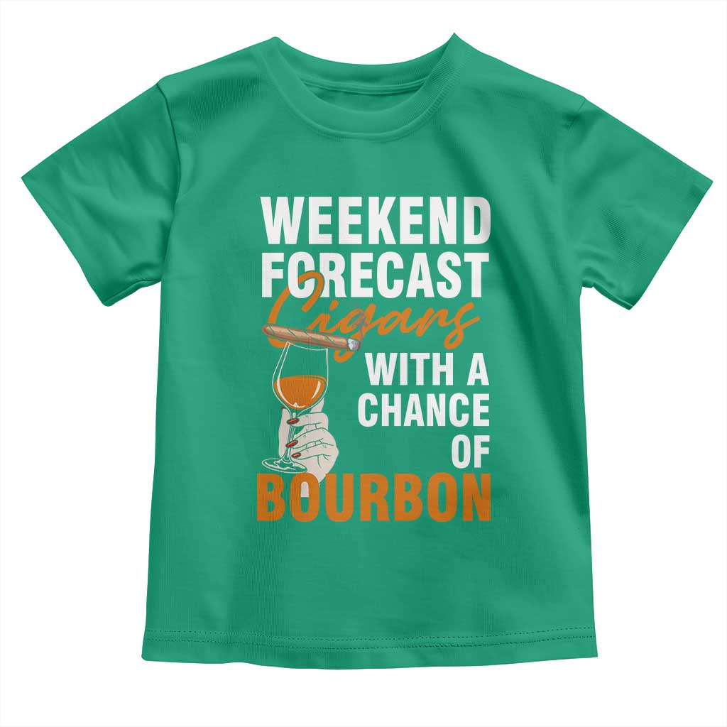 Weekend Forecast Cigars And Bourbon Toddler T Shirt Gift For Women TS12 Irish Green Print Your Wear