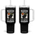 Funny Cat Drinking Tumbler With Handle Weekend Forecast 100% Chance Of Bourbon TS12 One Size: 40 oz Black Print Your Wear
