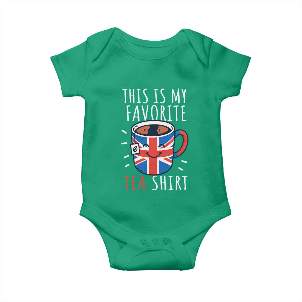 Funny Tea Lover Baby Onesie This Is My Favorite Tea Shirt Party UK Flag TS12 Irish Green Print Your Wear