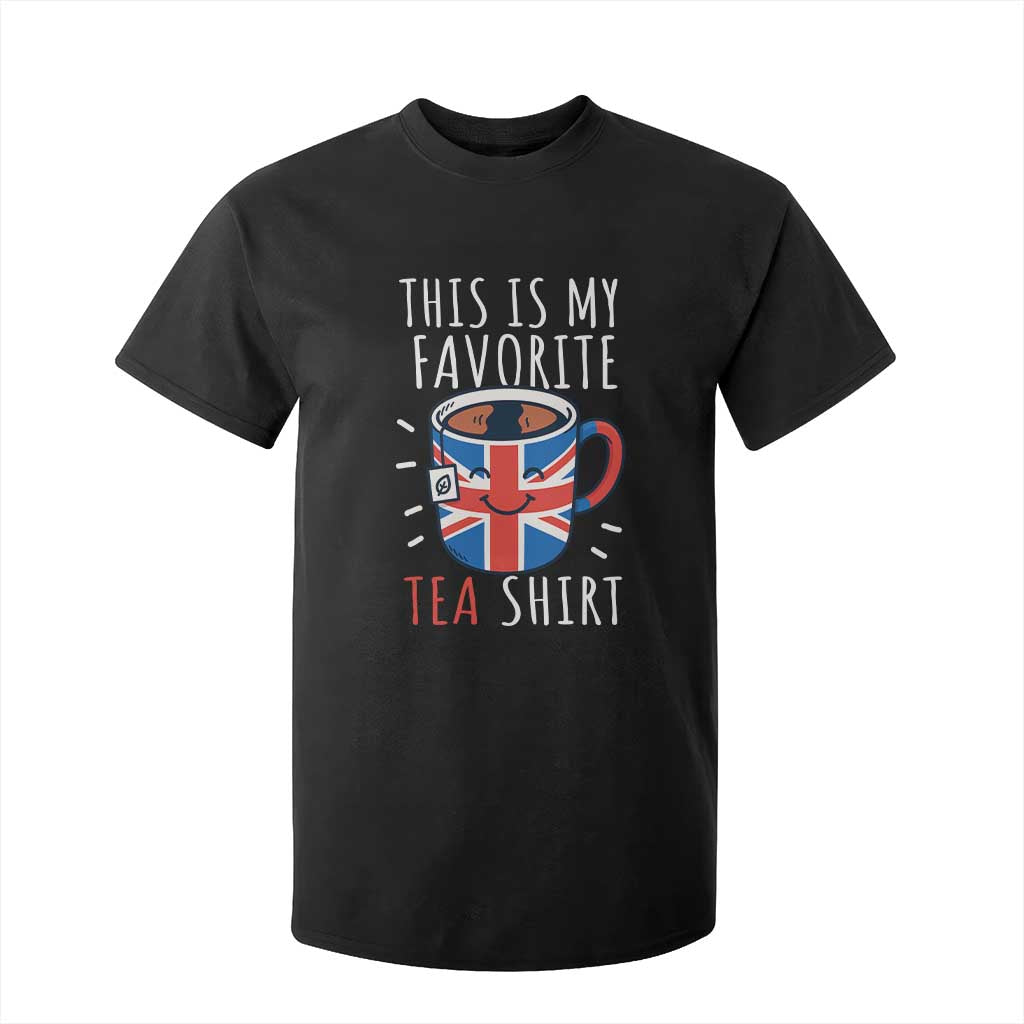 Funny Tea Lover T Shirt For Kid This Is My Favorite Tea Shirt Party UK Flag TS12 Black Print Your Wear