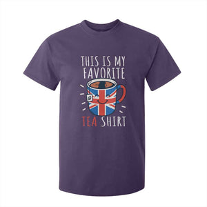 Funny Tea Lover T Shirt For Kid This Is My Favorite Tea Shirt Party UK Flag TS12 Purple Print Your Wear