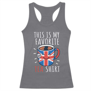 Funny Tea Lover Racerback Tank Top This Is My Favorite Tea Shirt Party UK Flag TS12 Charcoal Print Your Wear