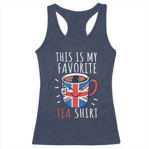 Funny Tea Lover Racerback Tank Top This Is My Favorite Tea Shirt Party UK Flag TS12 Navy Print Your Wear
