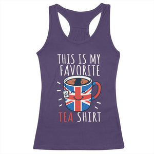 Funny Tea Lover Racerback Tank Top This Is My Favorite Tea Shirt Party UK Flag TS12 Purple Print Your Wear