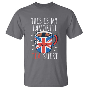 Funny Tea Lover T Shirt This Is My Favorite Tea Shirt Party UK Flag TS12 Charcoal Print Your Wear