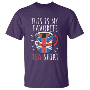 Funny Tea Lover T Shirt This Is My Favorite Tea Shirt Party UK Flag TS12 Purple Print Your Wear