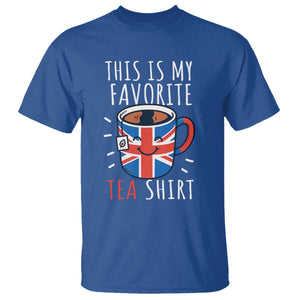 Funny Tea Lover T Shirt This Is My Favorite Tea Shirt Party UK Flag TS12 Royal Blue Print Your Wear