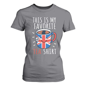 Funny Tea Lover T Shirt For Women This Is My Favorite Tea Shirt Party UK Flag TS12 Charcoal Print Your Wear