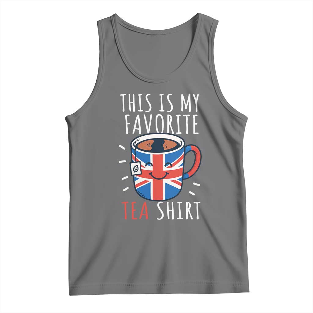 Funny Tea Lover Tank Top This Is My Favorite Tea Shirt Party UK Flag TS12 Black Heather Print Your Wear
