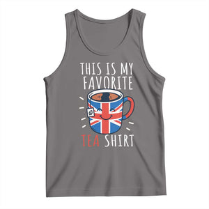 Funny Tea Lover Tank Top This Is My Favorite Tea Shirt Party UK Flag TS12 Deep Heather Print Your Wear