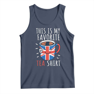 Funny Tea Lover Tank Top This Is My Favorite Tea Shirt Party UK Flag TS12 Navy Print Your Wear