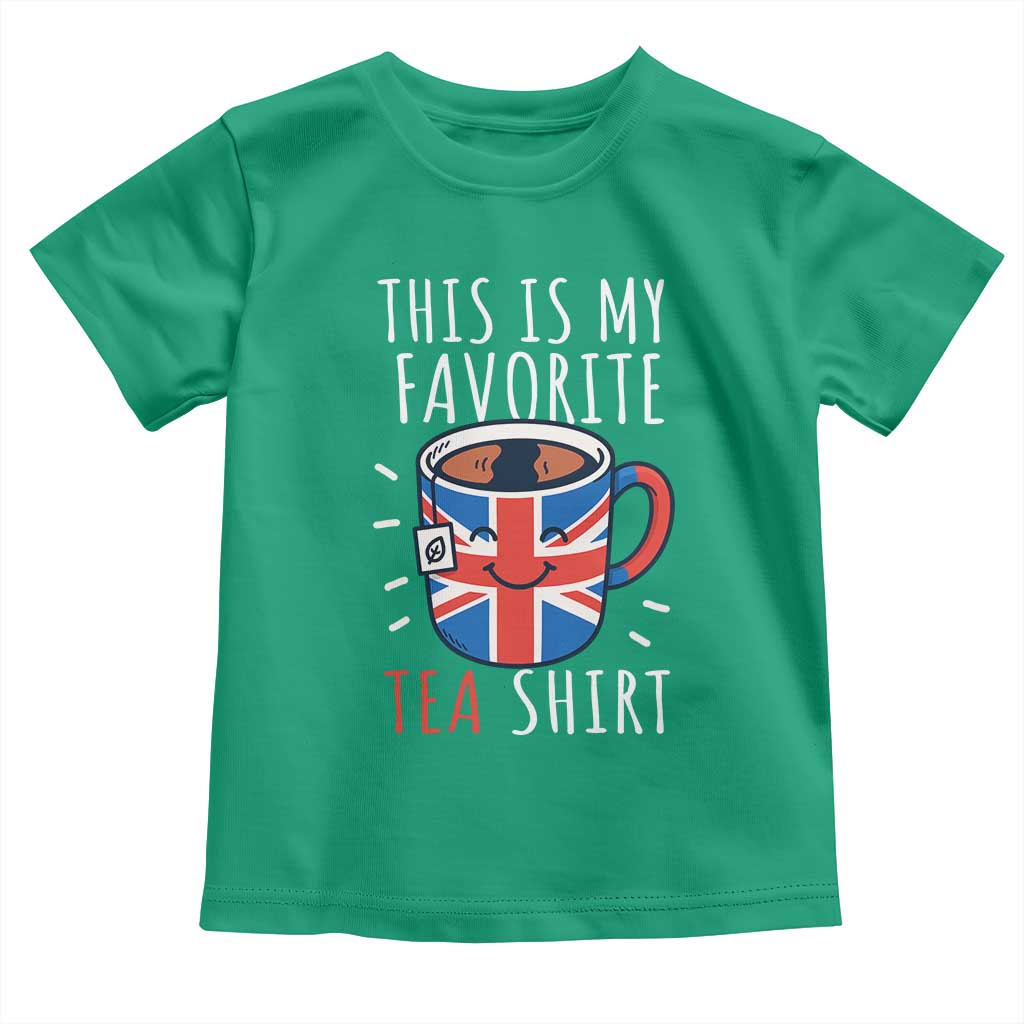 Funny Tea Lover Toddler T Shirt This Is My Favorite Tea Shirt Party UK Flag TS12 Irish Green Print Your Wear