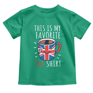 Funny Tea Lover Toddler T Shirt This Is My Favorite Tea Shirt Party UK Flag TS12 Irish Green Print Your Wear
