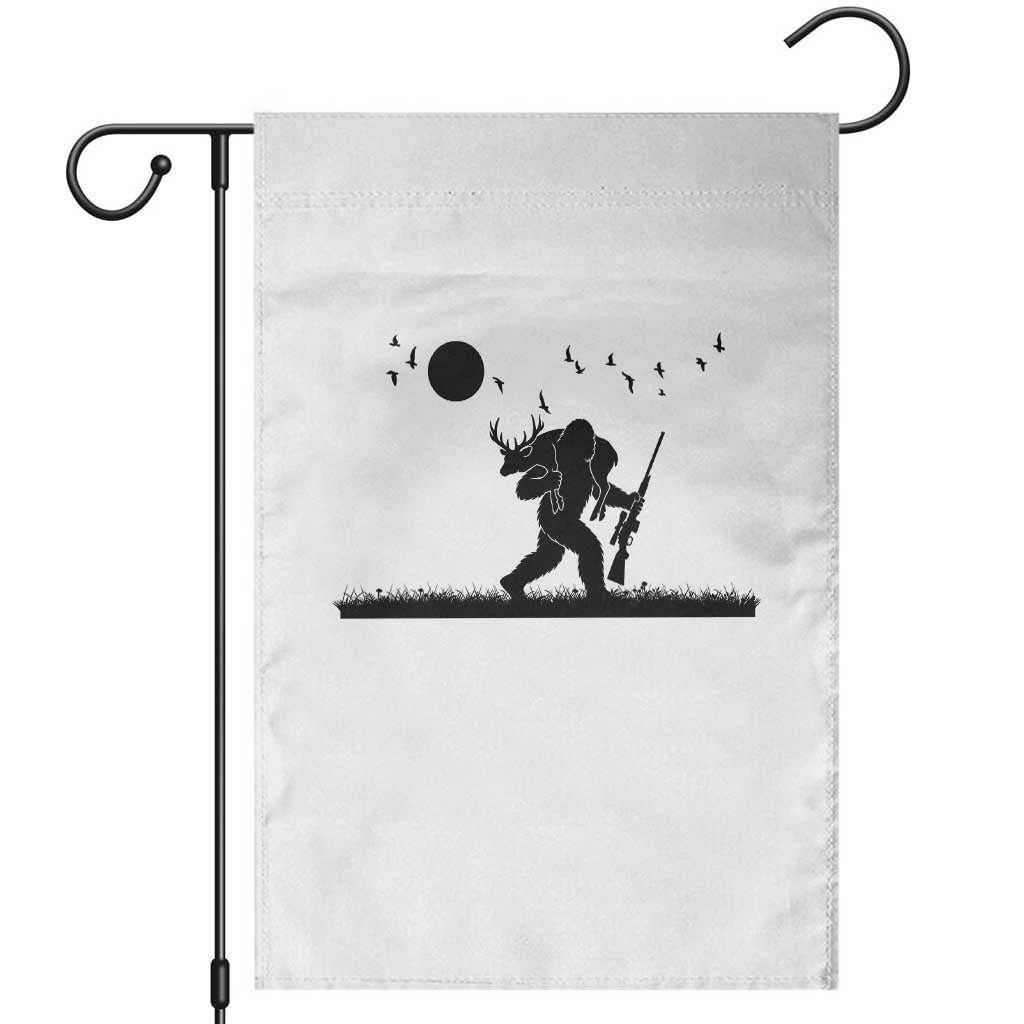 Bigfoot Hunting With Rifle Garden Flag Funny Outdoor Hunter Gift TS12 White Print Your Wear