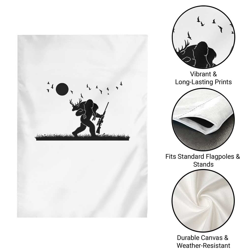 Bigfoot Hunting With Rifle Garden Flag Funny Outdoor Hunter Gift TS12 Print Your Wear