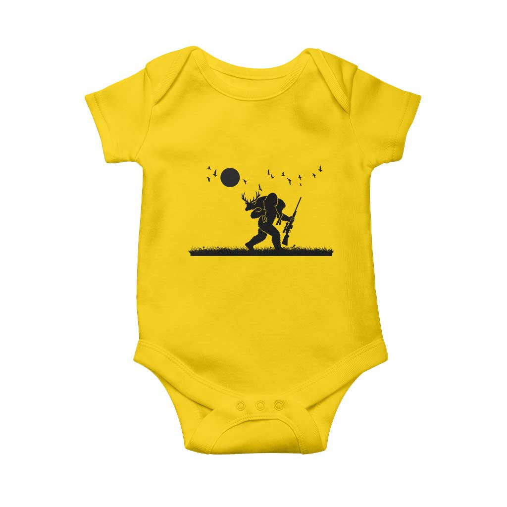 Bigfoot Hunting With Rifle Baby Onesie Funny Outdoor Hunter Gift TS12 Daisy Print Your Wear