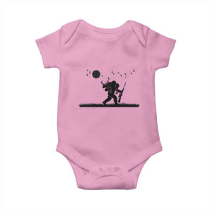 Bigfoot Hunting With Rifle Baby Onesie Funny Outdoor Hunter Gift TS12 Light Pink Print Your Wear