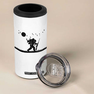 Bigfoot Hunting With Rifle 4 in 1 Can Cooler Tumbler Funny Outdoor Hunter Gift TS12 Print Your Wear