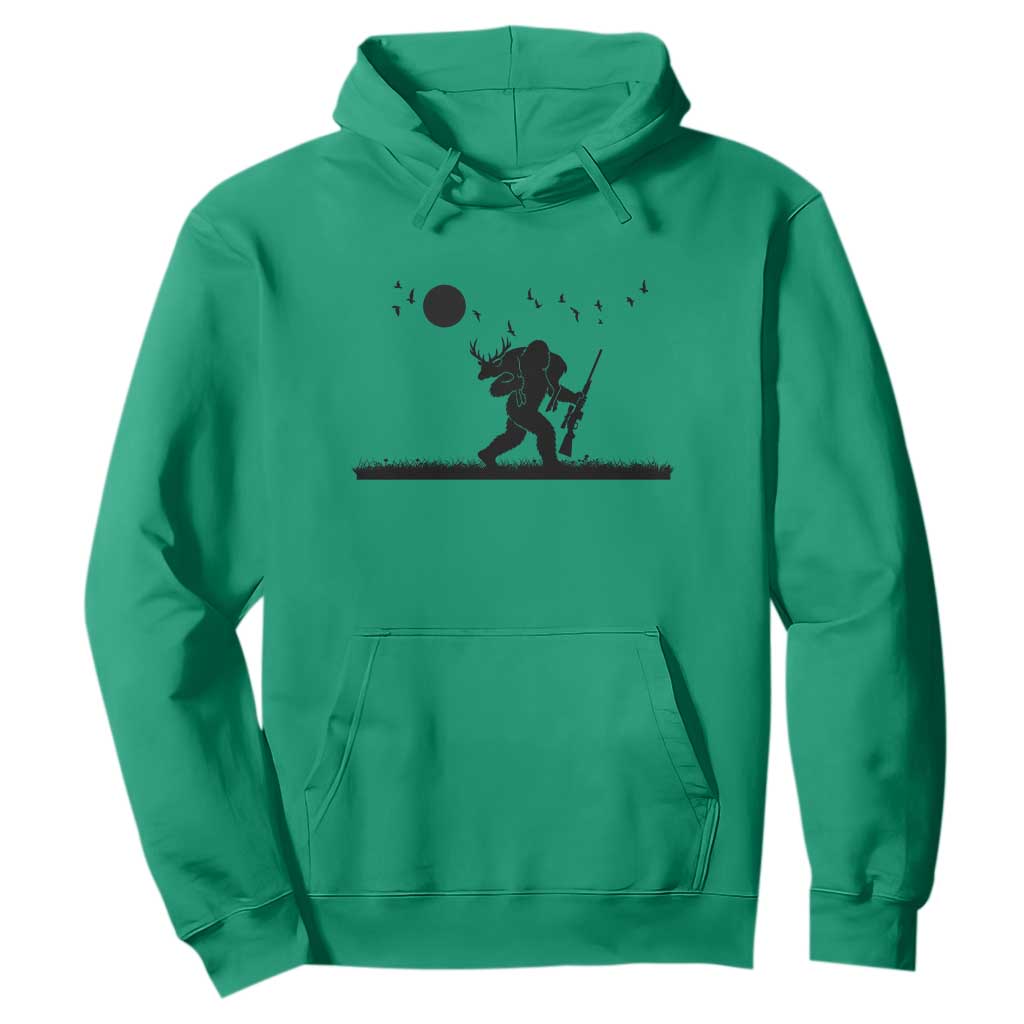 Bigfoot Hunting With Rifle Hoodie Funny Outdoor Hunter Gift TS12 Irish Green Print Your Wear