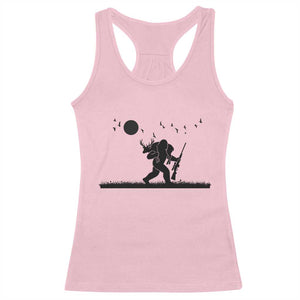 Bigfoot Hunting With Rifle Racerback Tank Top Funny Outdoor Hunter Gift TS12 Light Pink Print Your Wear