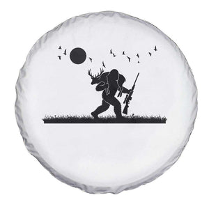 Bigfoot Hunting With Rifle Spare Tire Cover Funny Outdoor Hunter Gift TS12 Print Your Wear