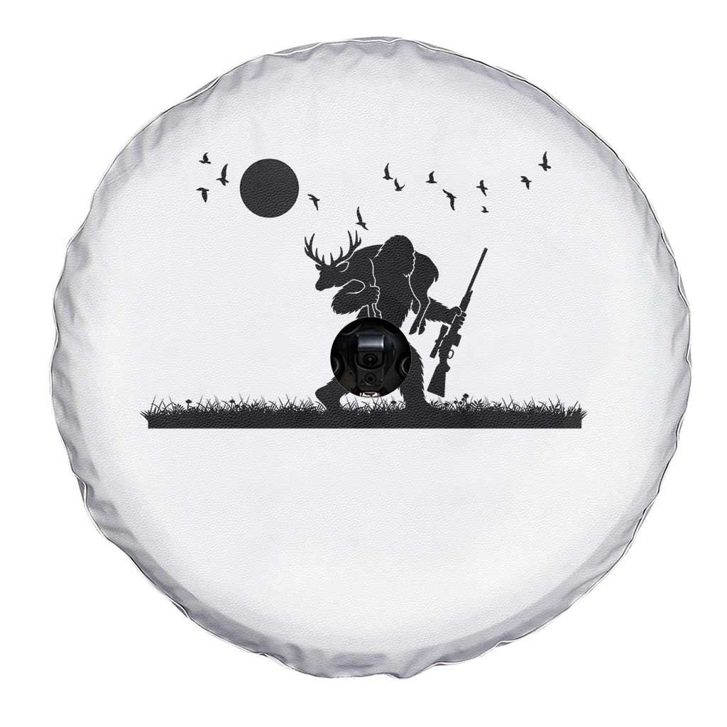 Bigfoot Hunting With Rifle Spare Tire Cover Funny Outdoor Hunter Gift TS12 Print Your Wear