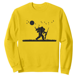 Bigfoot Hunting With Rifle Sweatshirt Funny Outdoor Hunter Gift TS12 Daisy Print Your Wear