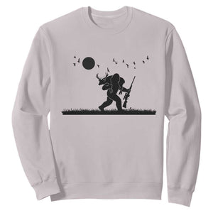 Bigfoot Hunting With Rifle Sweatshirt Funny Outdoor Hunter Gift TS12 Ice Gray Print Your Wear