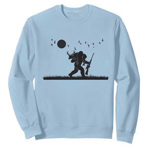 Bigfoot Hunting With Rifle Sweatshirt Funny Outdoor Hunter Gift TS12 Light Blue Print Your Wear