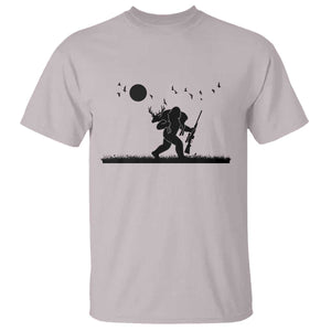 Bigfoot Hunting With Rifle T Shirt Funny Outdoor Hunter Gift TS12 Ice Gray Print Your Wear