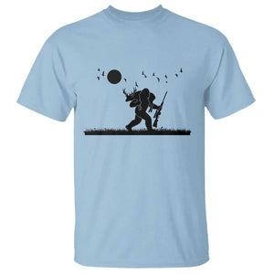 Bigfoot Hunting With Rifle T Shirt Funny Outdoor Hunter Gift TS12 Light Blue Print Your Wear