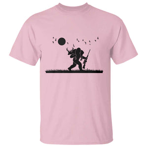Bigfoot Hunting With Rifle T Shirt Funny Outdoor Hunter Gift TS12 Light Pink Print Your Wear