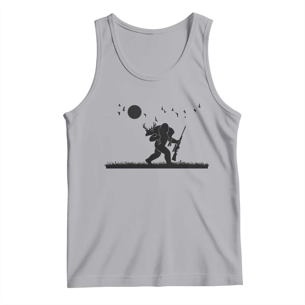 Bigfoot Hunting With Rifle Tank Top Funny Outdoor Hunter Gift TS12 Athletic Heather Print Your Wear