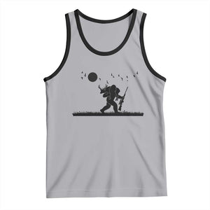 Bigfoot Hunting With Rifle Tank Top Funny Outdoor Hunter Gift TS12 Athletic Heather Black Print Your Wear