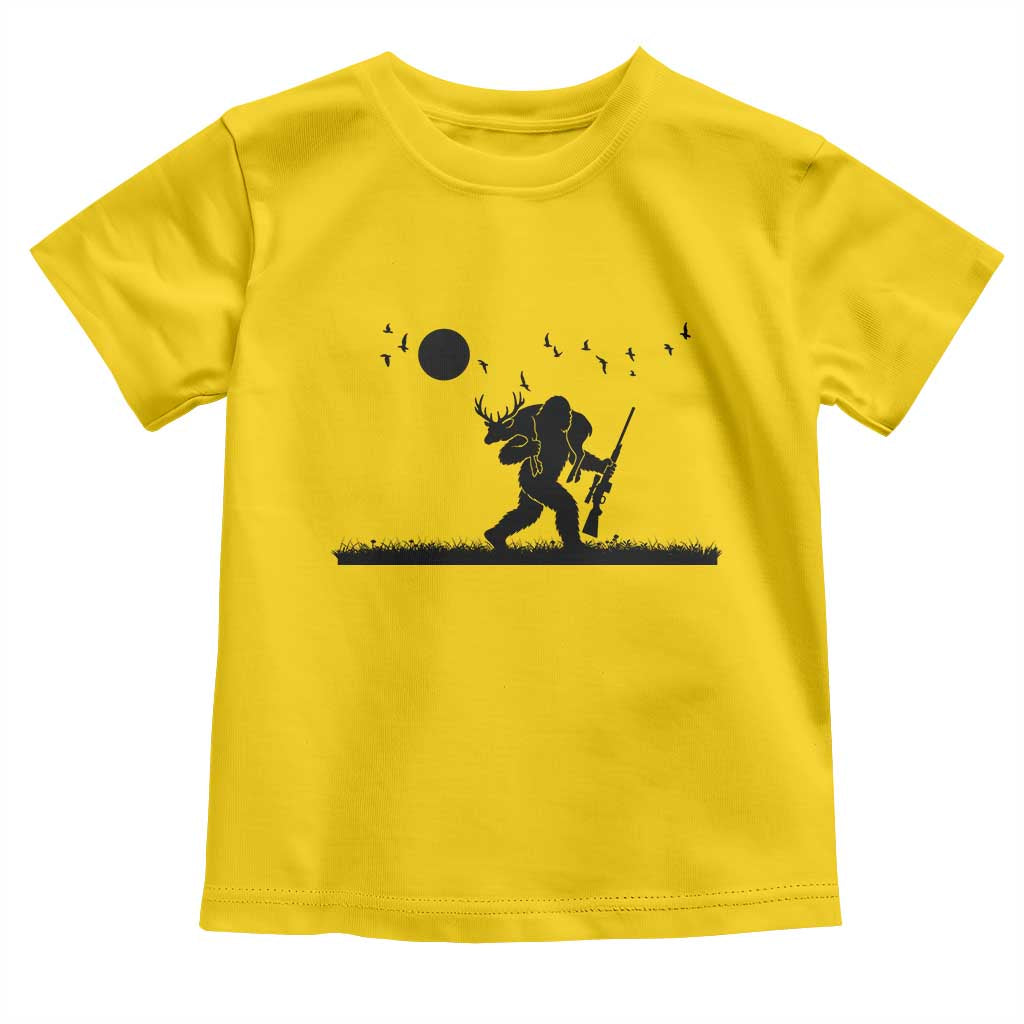 Bigfoot Hunting With Rifle Toddler T Shirt Funny Outdoor Hunter Gift TS12 Daisy Print Your Wear