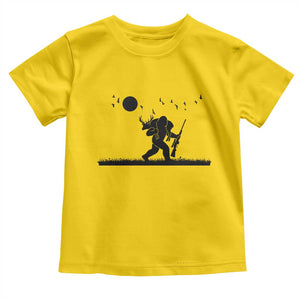 Bigfoot Hunting With Rifle Toddler T Shirt Funny Outdoor Hunter Gift TS12 Daisy Print Your Wear