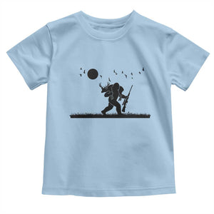 Bigfoot Hunting With Rifle Toddler T Shirt Funny Outdoor Hunter Gift TS12 Light Blue Print Your Wear