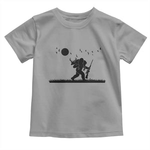 Bigfoot Hunting With Rifle Toddler T Shirt Funny Outdoor Hunter Gift TS12 Sport Gray Print Your Wear