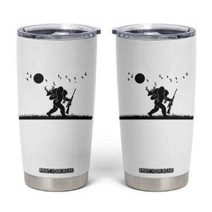 Bigfoot Hunting With Rifle Tumbler Cup Funny Outdoor Hunter Gift TS12 White Print Your Wear