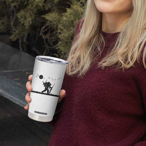 Bigfoot Hunting With Rifle Tumbler Cup Funny Outdoor Hunter Gift TS12 Print Your Wear