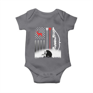Bow Deer Hunting Baby Onesie American Flag Hunter Gift TS12 Charcoal Print Your Wear