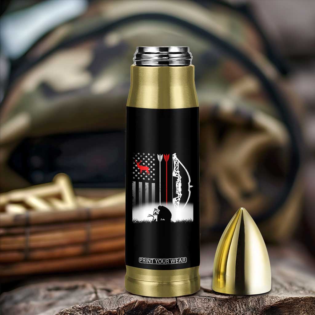Bow Deer Hunting Bullet Tumbler American Flag Hunter Gift TS12 Print Your Wear